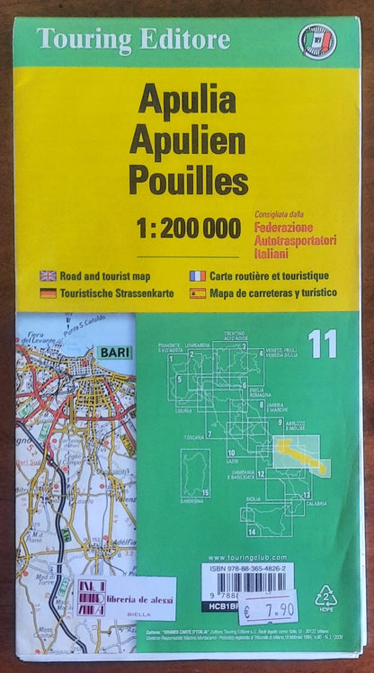 Puglia. Carta stradale e turistica. 1:200000 - Touring Editore