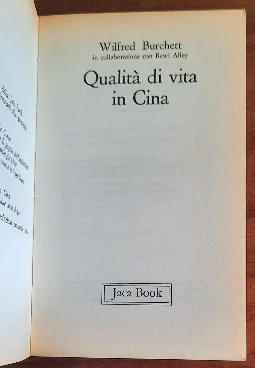 Qualità di vita in Cina - Jaca Book - 1976