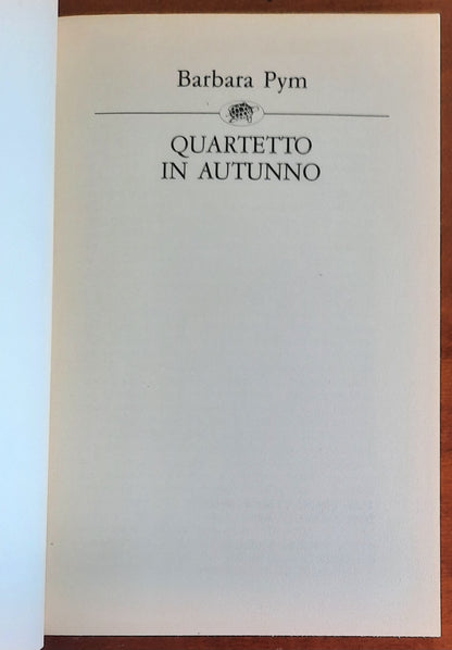 Quartetto d’autunno - di Barbara Pym - La Tartaruga Edizioni