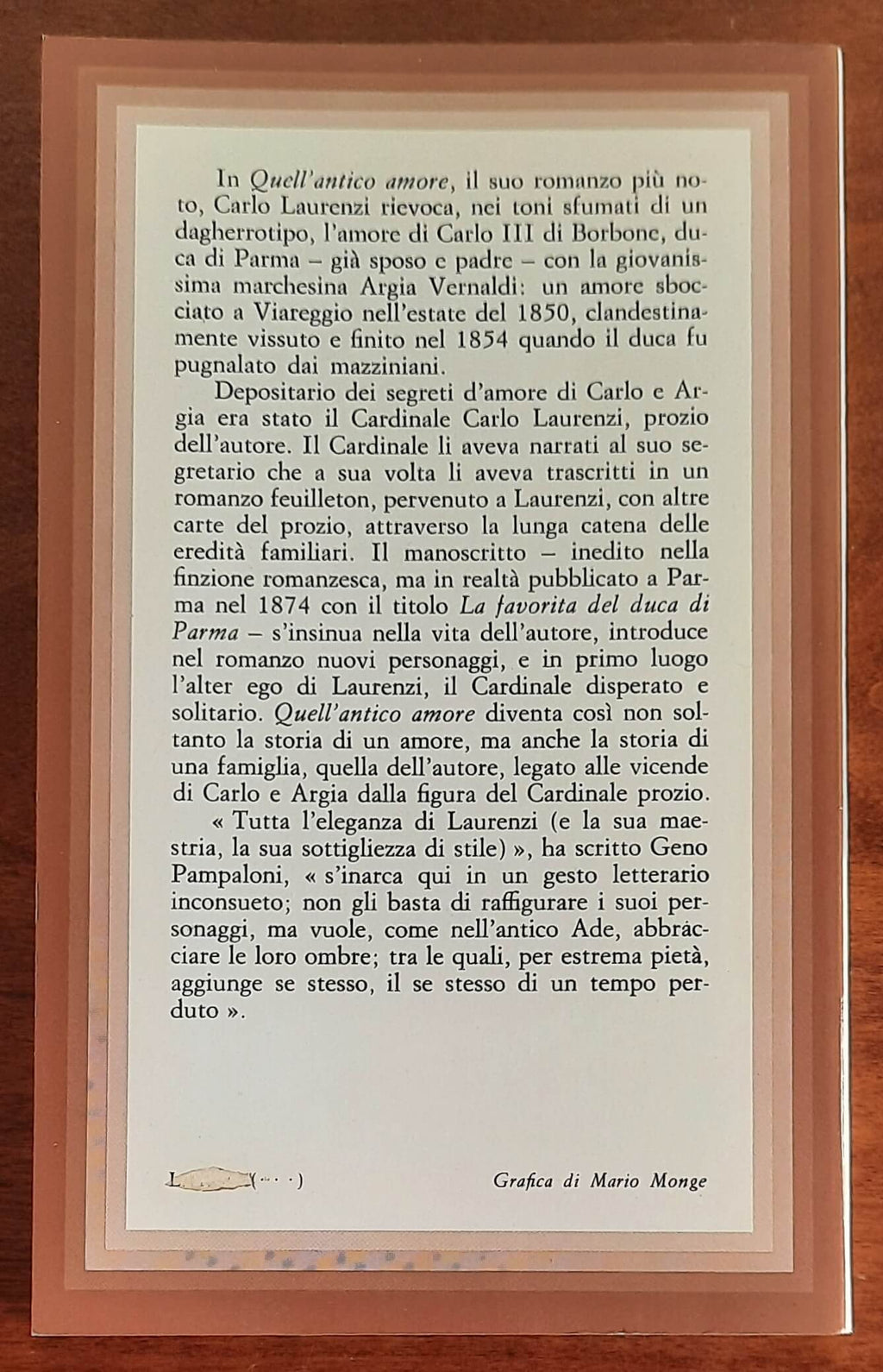 Quell’antico amore - di Carlo Laurenzi - Rusconi