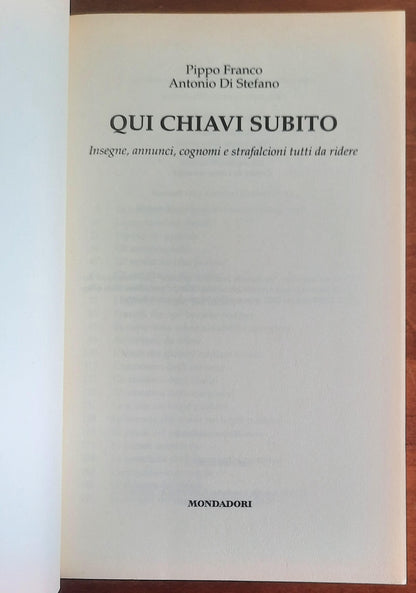 Qui chiavi subito. Insegne, annunci, cognomi e strafalcioni tutti da ridere