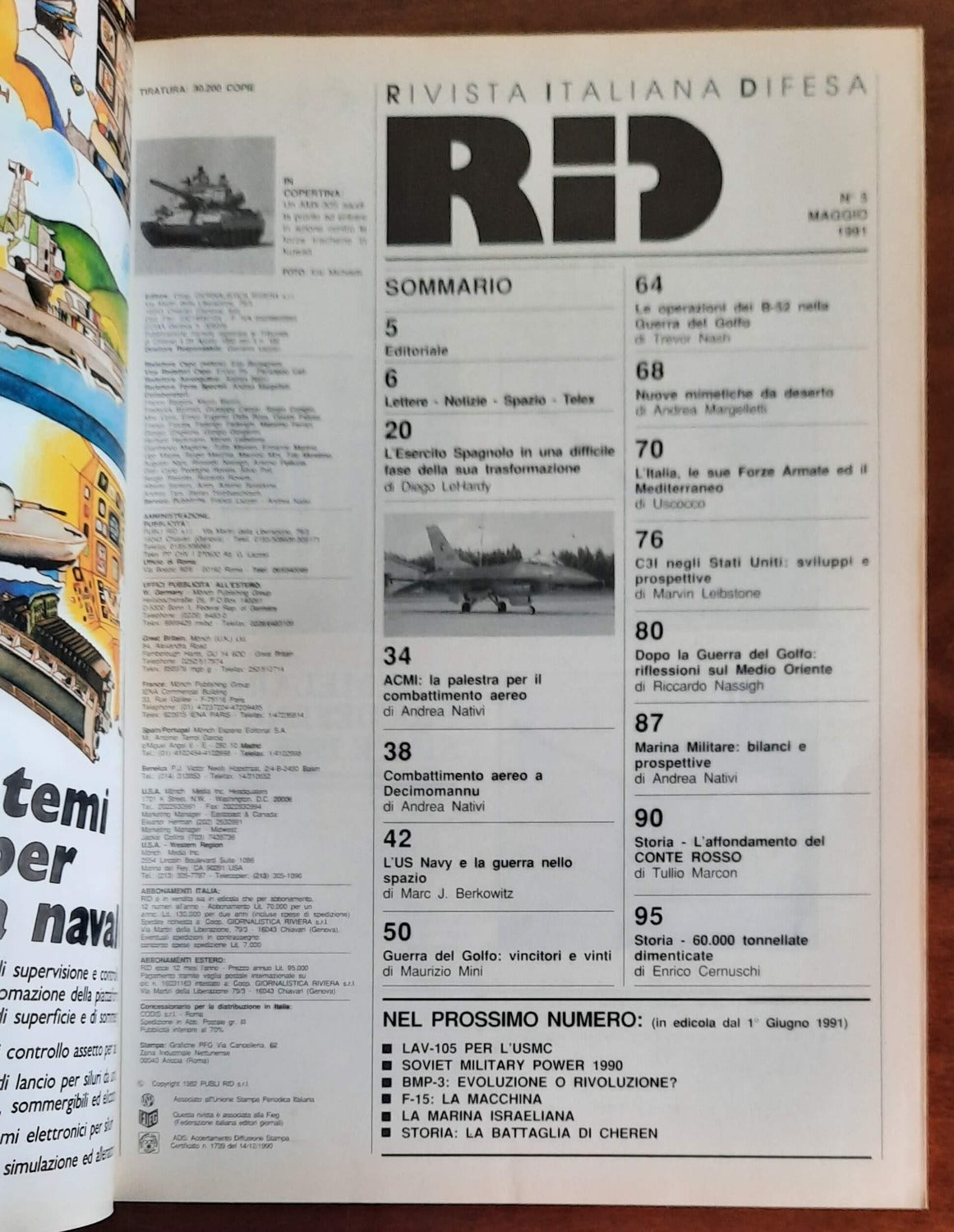 RID Rivista Italiana Difesa n. 5 Maggio 1991 - Speciale guerra nel Golfo vincitori e vinti