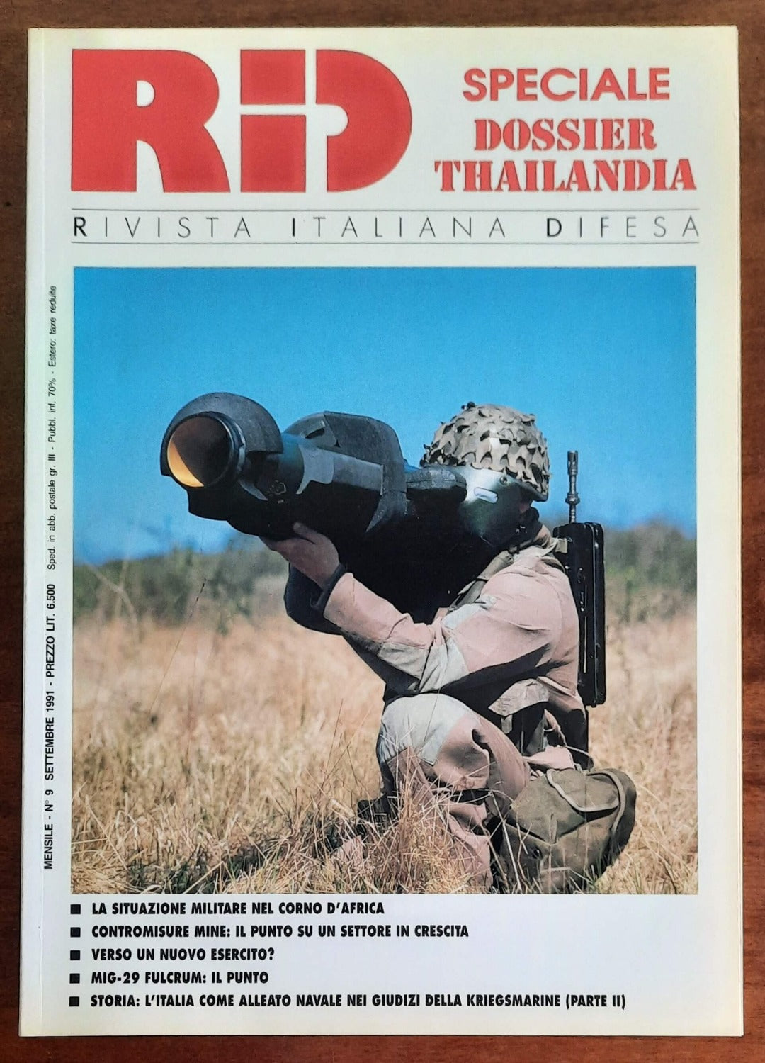 RID Rivista Italiana Difesa n. 9 Settembre 1991 - Speciale dossier Thailandia