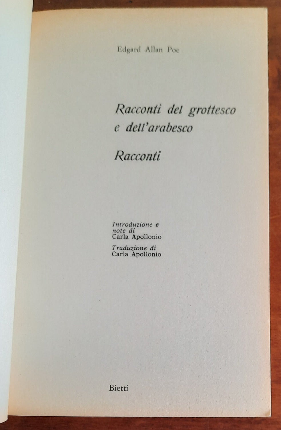 Racconti del grottesco e dell’arabesco. Racconti - Libreria Biellese