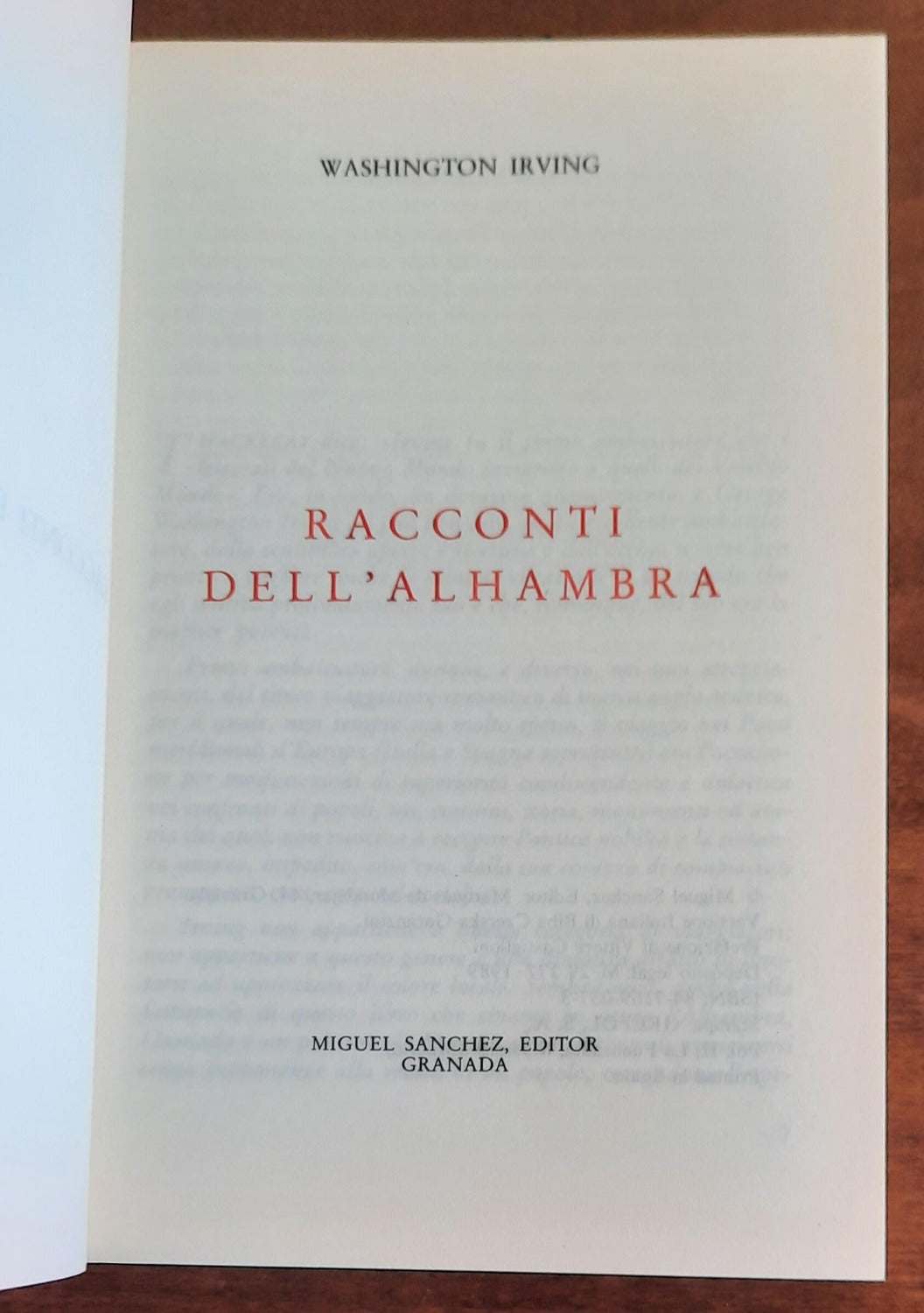 Racconti dell’Alhambra - di Washington Irving