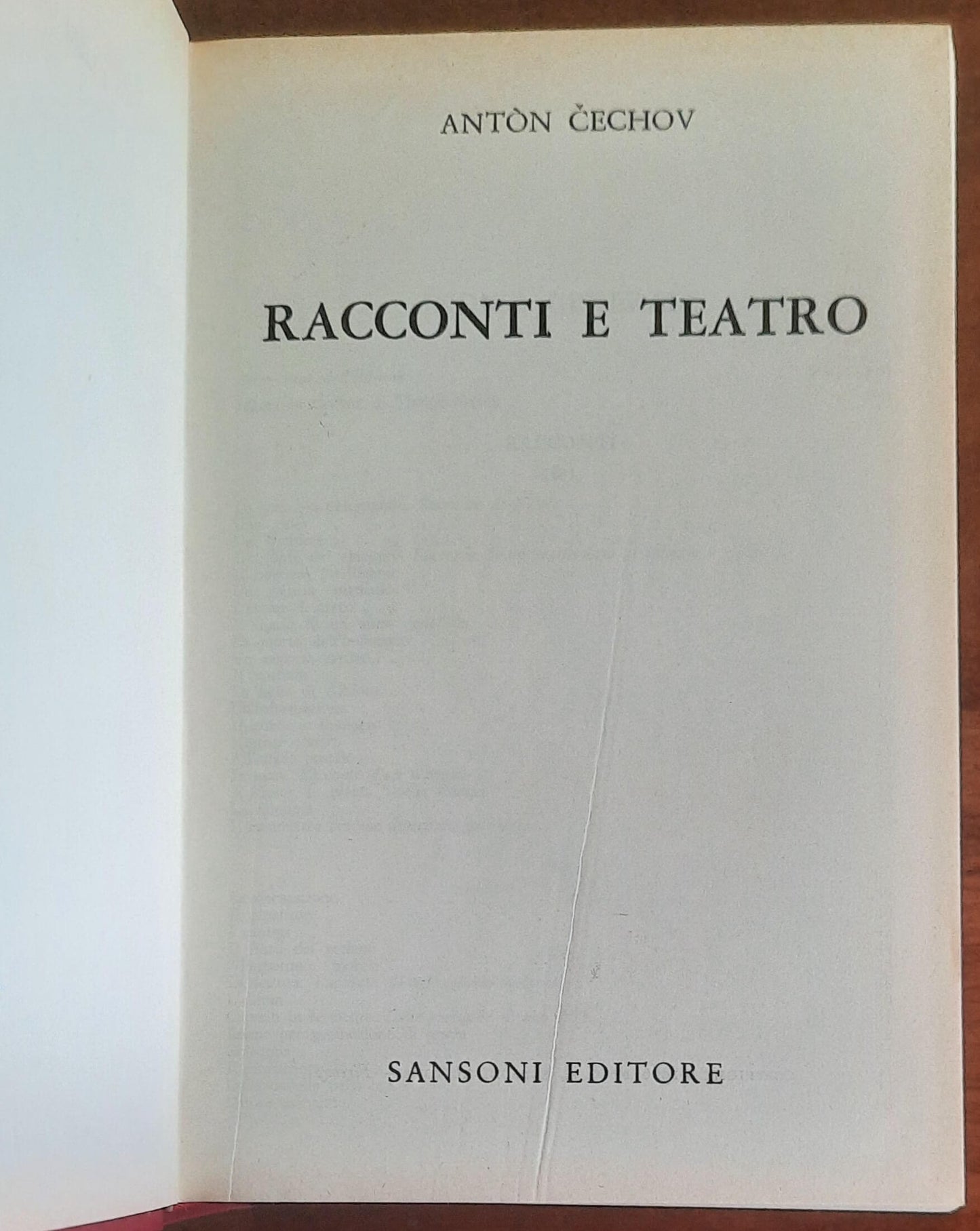Racconti e Teatro - di Anton Cechov - Sansoni