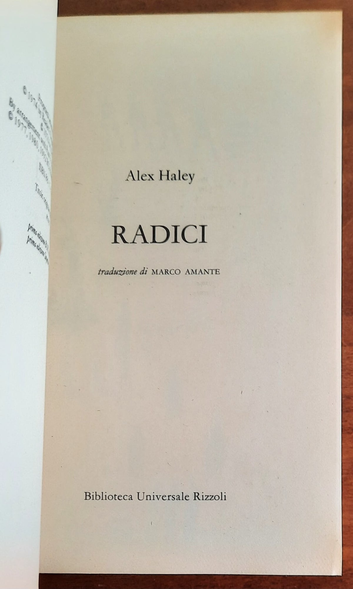 Radici - di Alex Haley - B.U.R
