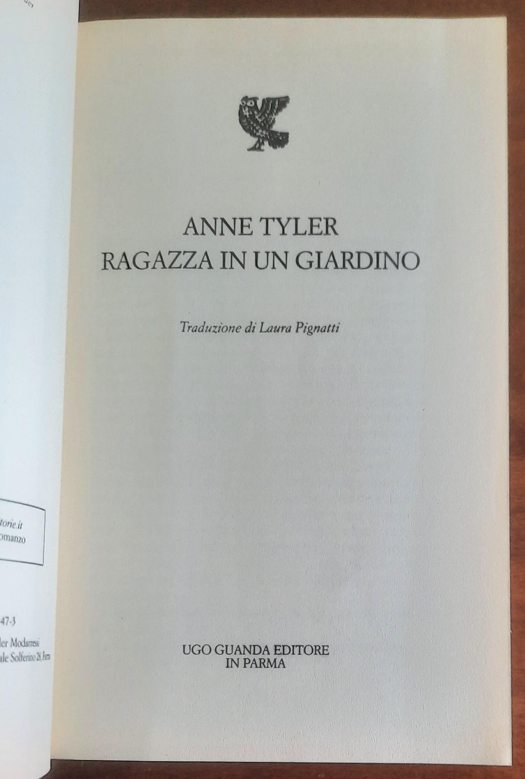 Ragazza in un giardino - di Anne Tyler - Guanda