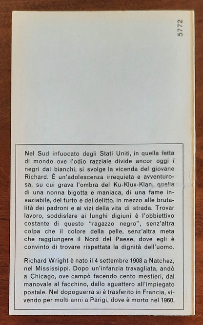 Ragazzo negro - di Richard Wright - Mondadori