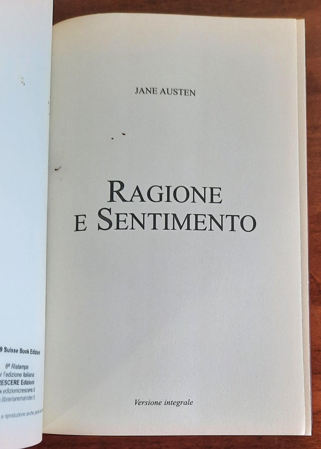 Ragione e sentimento - di Jane Austen - Libreria Biellese