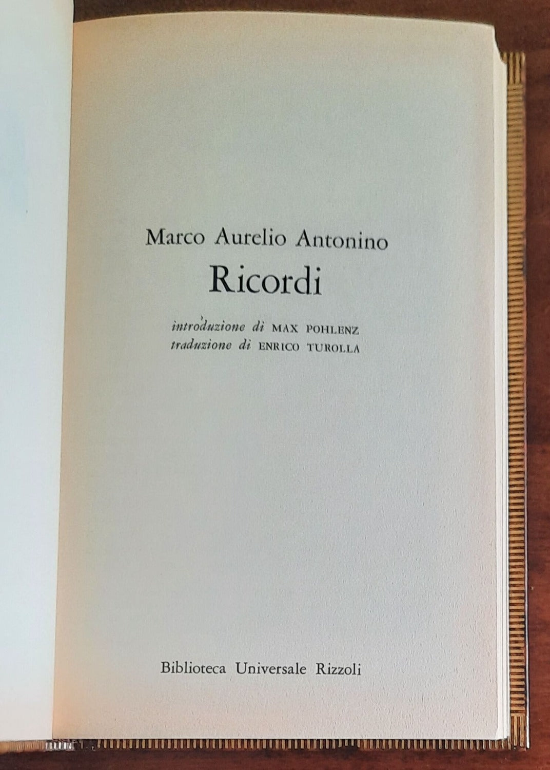 Ricordi - di Marco Aurelio - B.U.R. - 1980