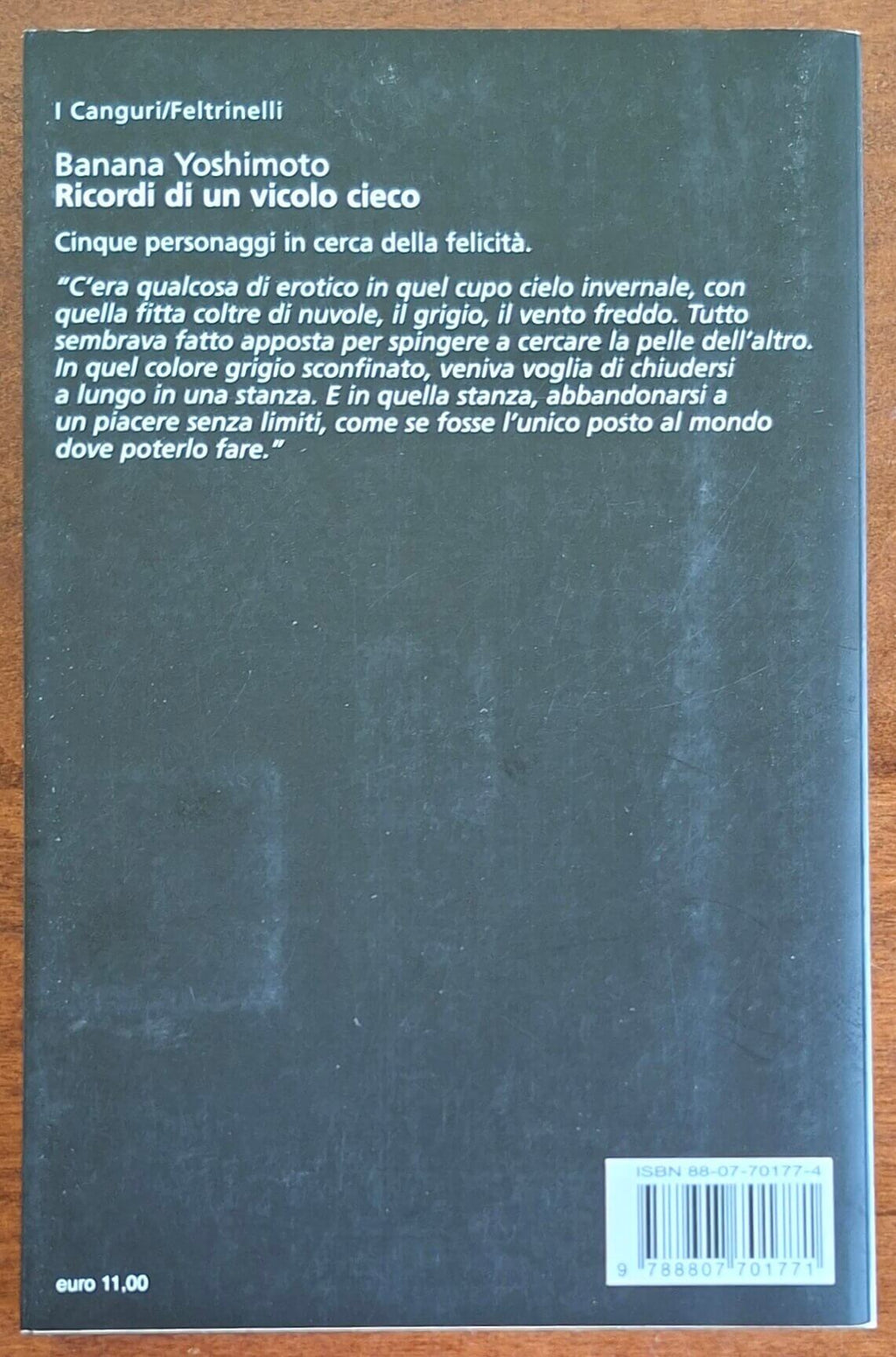 Ricordi di un vicolo cieco - Banana Yoshimoto - Feltrinelli