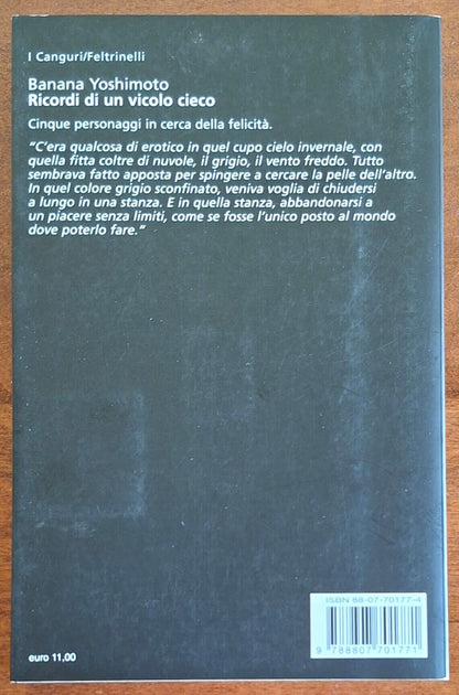 Ricordi di un vicolo cieco - Banana Yoshimoto - Feltrinelli