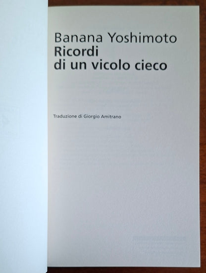 Ricordi di un vicolo cieco - Banana Yoshimoto - Feltrinelli