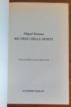 Ricordo della morte - di Miguel Bonasso - Libreria Biellese