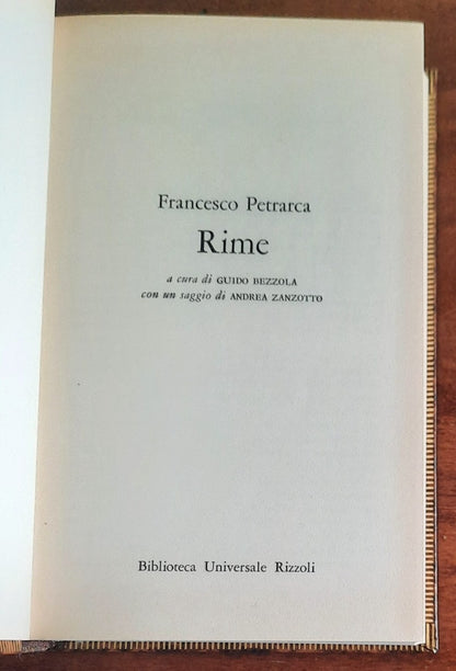 Rime - di Francesco Petrarca - B.U.R. - 1976