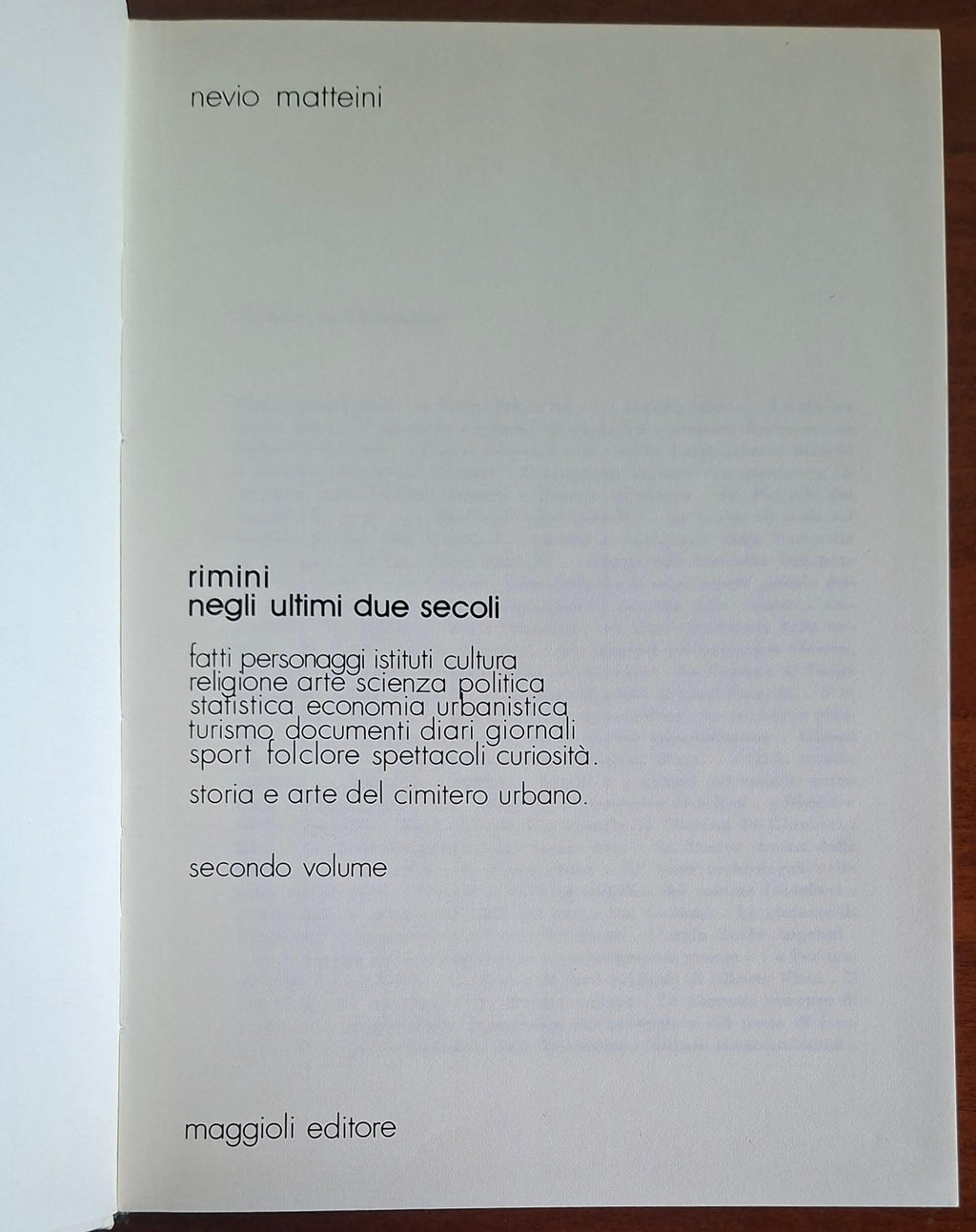 Rimini negli ultimi due secoli - vol. 2 - Nevio Matteini - Maggioli Editore