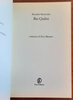 Rio Quibu - di Ronaldo Menendez - Fazi Editore