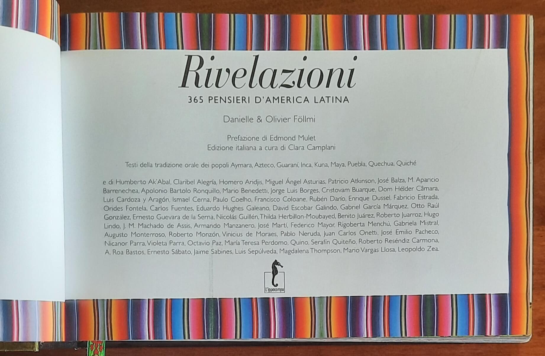 Rivelazioni. 365 pensieri d’America Latina - L’Ippocampo Edizioni