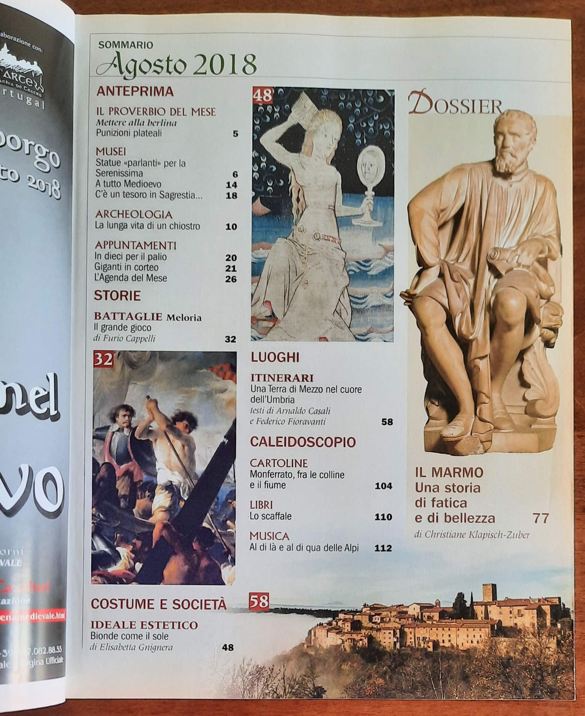 Rivista Medioevo n. 259 - Agosto 2018 - Una terra di mezzo nel cuore dell'Umbria