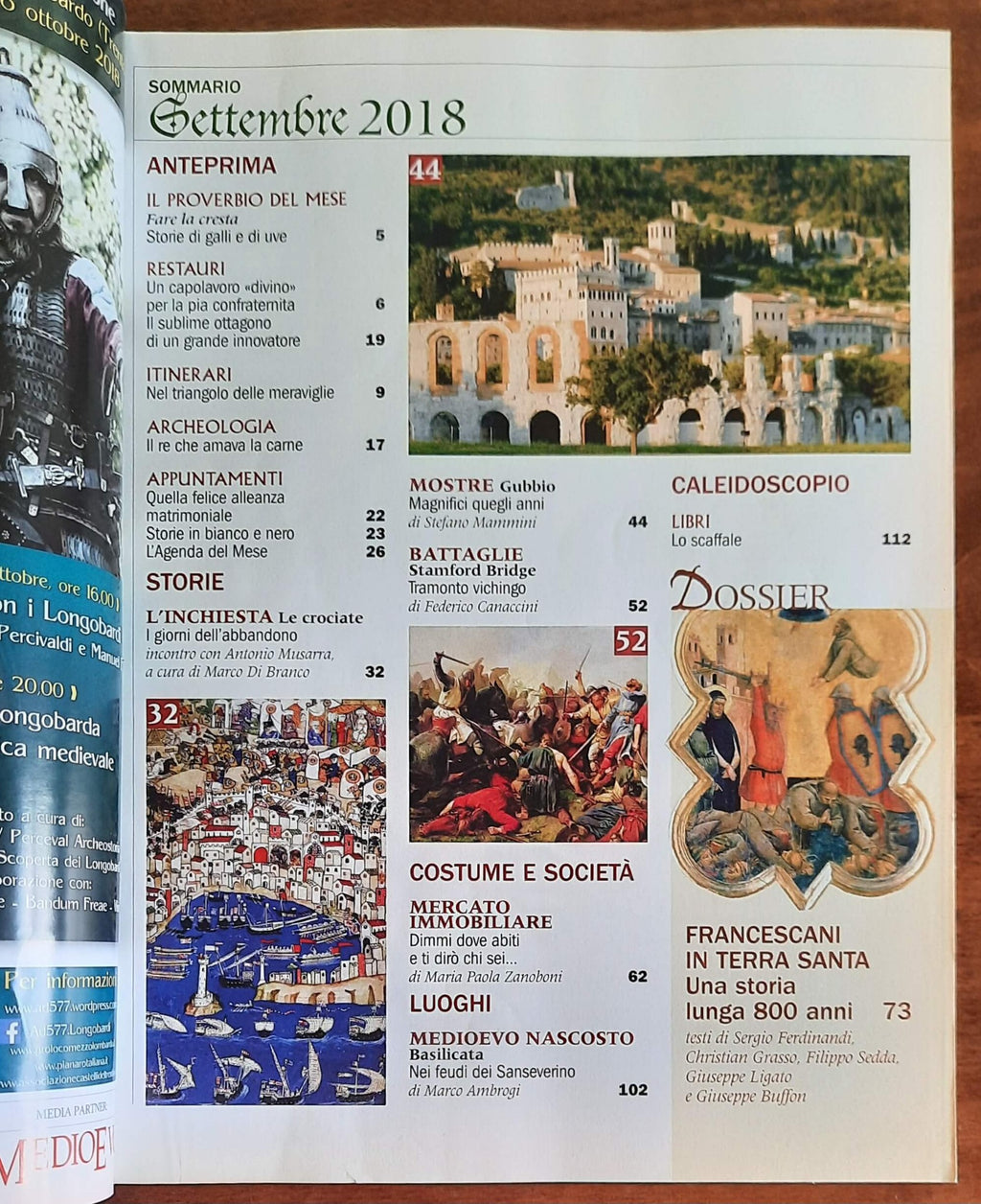 Rivista Medioevo n. 260 - Settembre 2018 - Francescani in Terra Santa