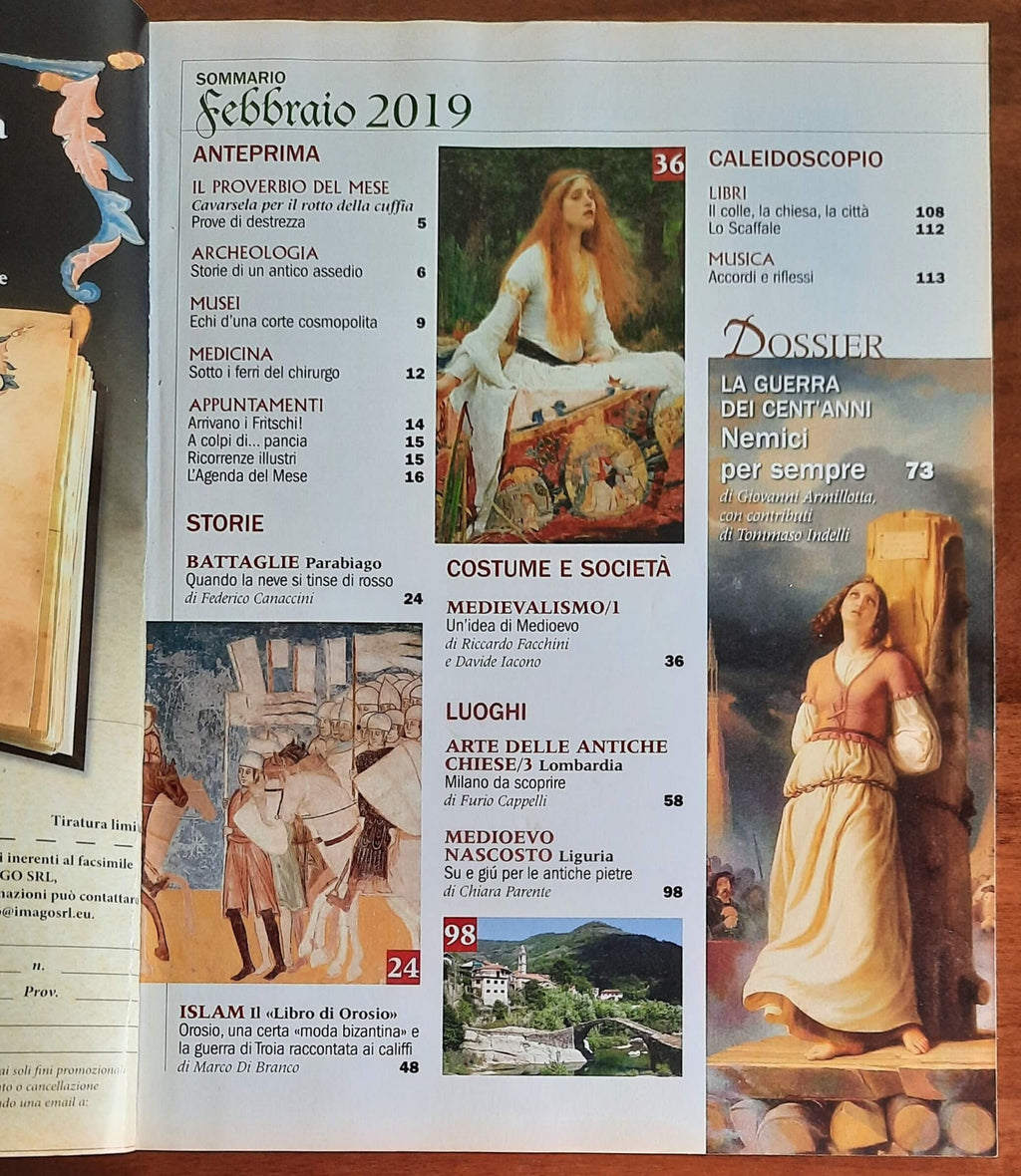Rivista Medioevo n. 265 - Febbraio 2019 - La guerra dei cent'anni