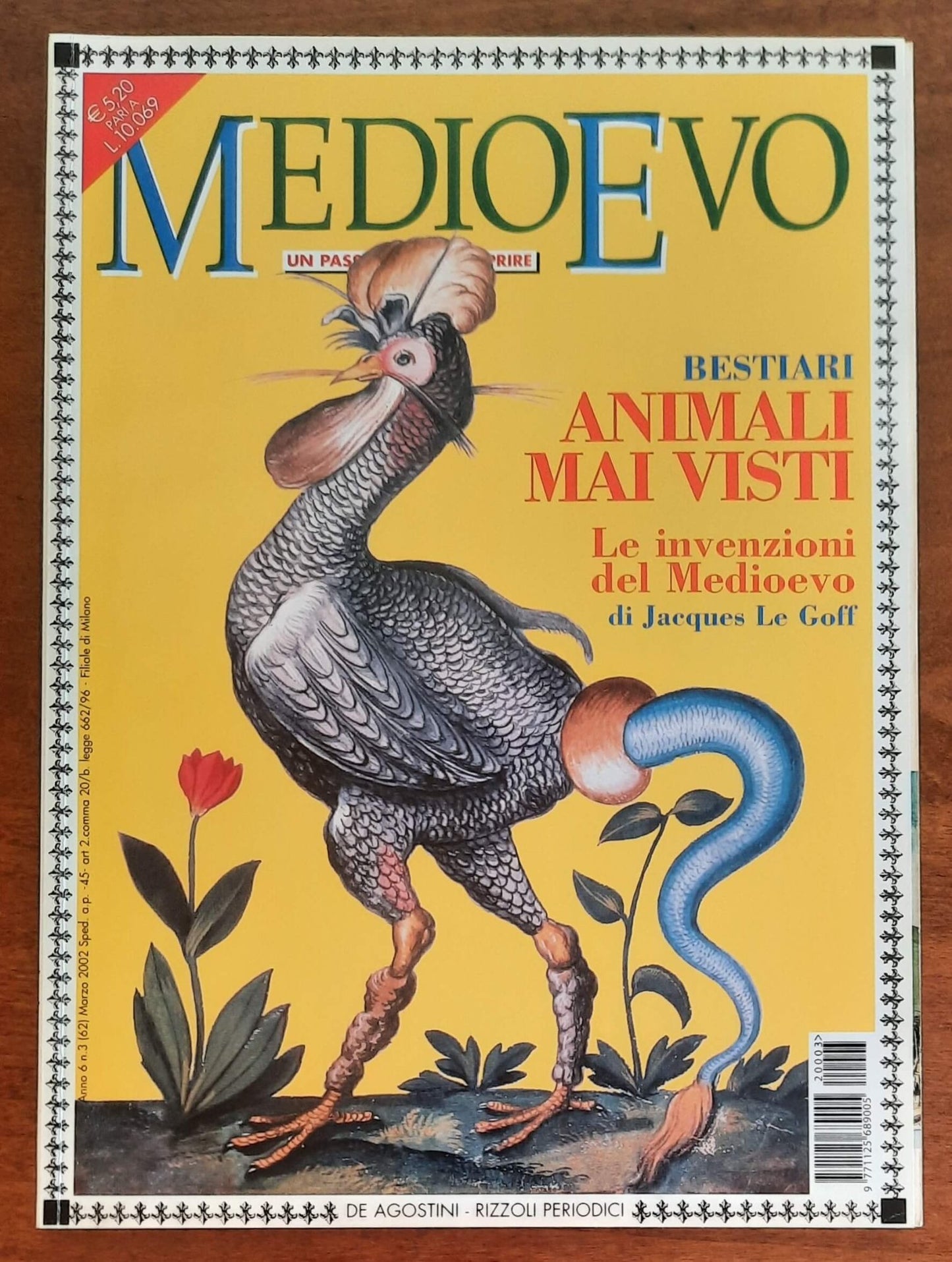 Rivista Medioevo n. 62 - Marzo 2002 - Bestiari Animali mai visti