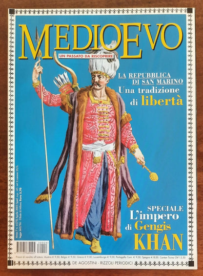 Rivista Medioevo n. 75 - Aprile 2003 - L'Impero di Gengis Khan