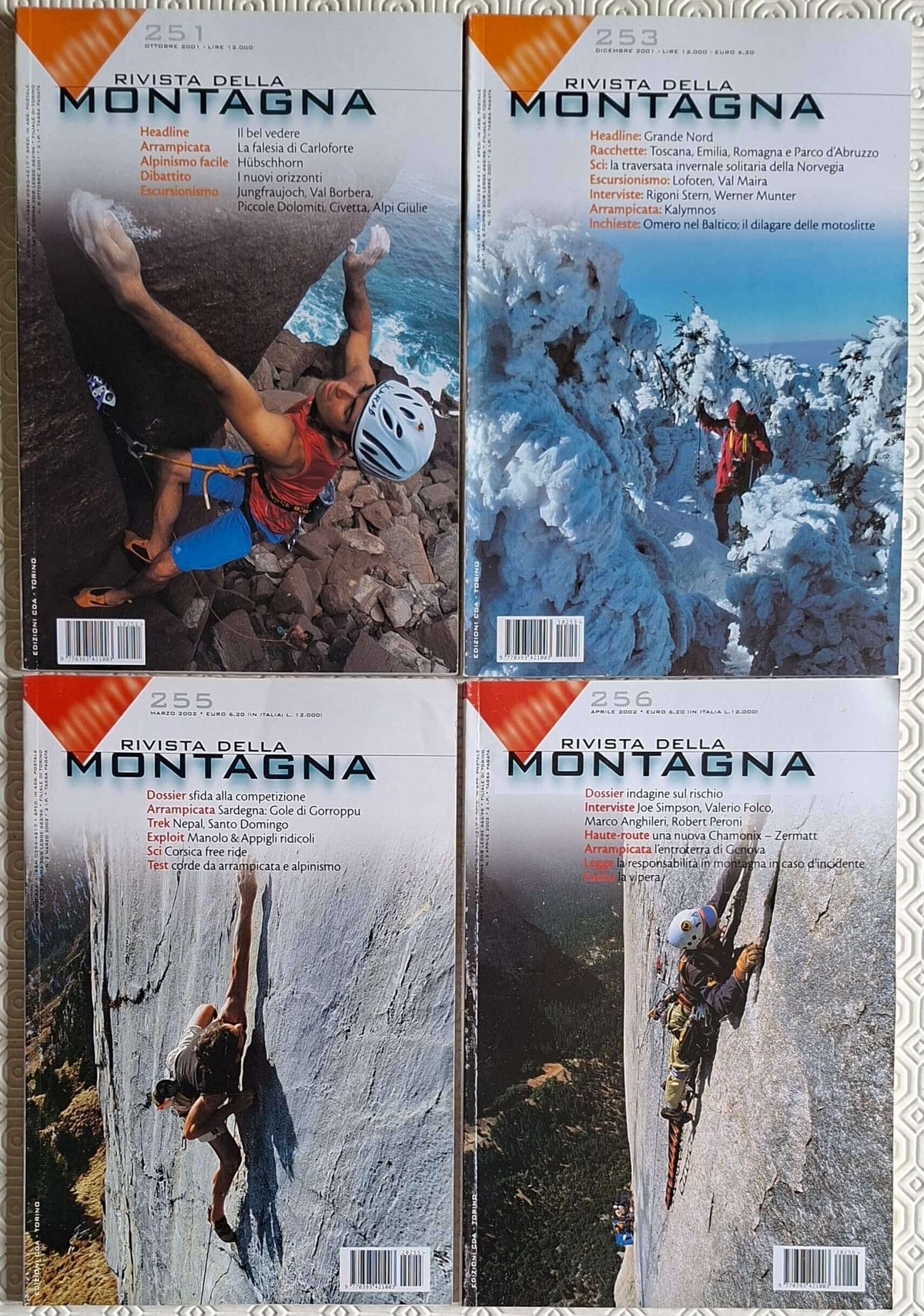 Rivista della Montagna n. 251-253-255-256 - Centro Documentazione Alpina