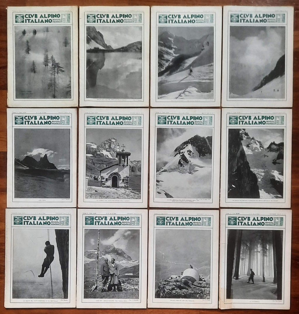 Rivista mensile del Club Alpino Italiano 1932 - Annata Completa