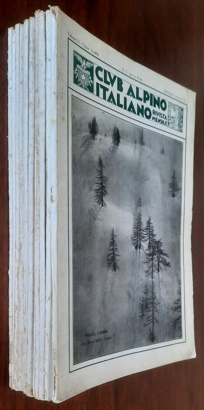 Rivista mensile del Club Alpino Italiano 1932 - Annata Completa