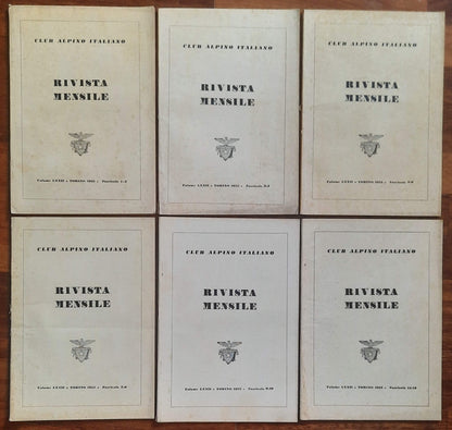 Rivista mensile del Club Alpino Italiano 1953 - Annata Completa