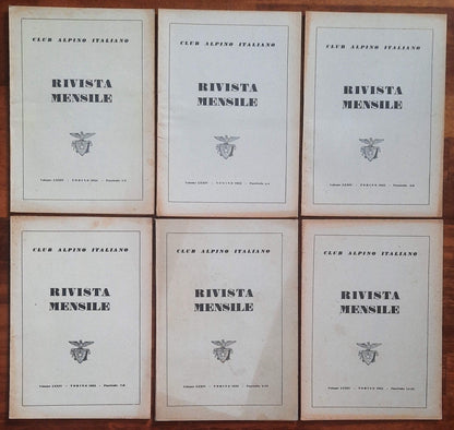 Rivista mensile del Club Alpino Italiano 1955 - Annata Completa