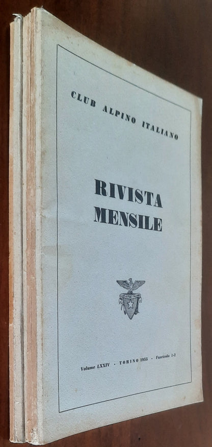 Rivista mensile del Club Alpino Italiano 1955 - Annata Completa