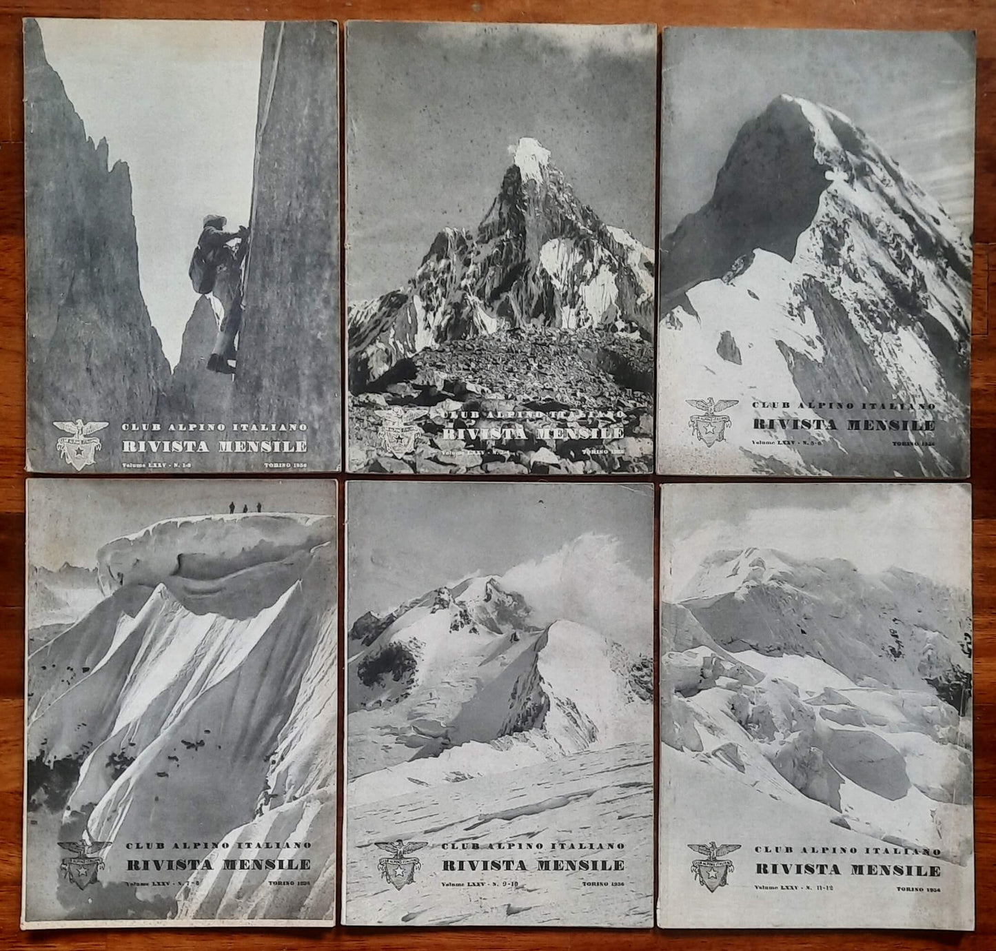 Rivista mensile del Club Alpino Italiano 1956 - Annata Completa