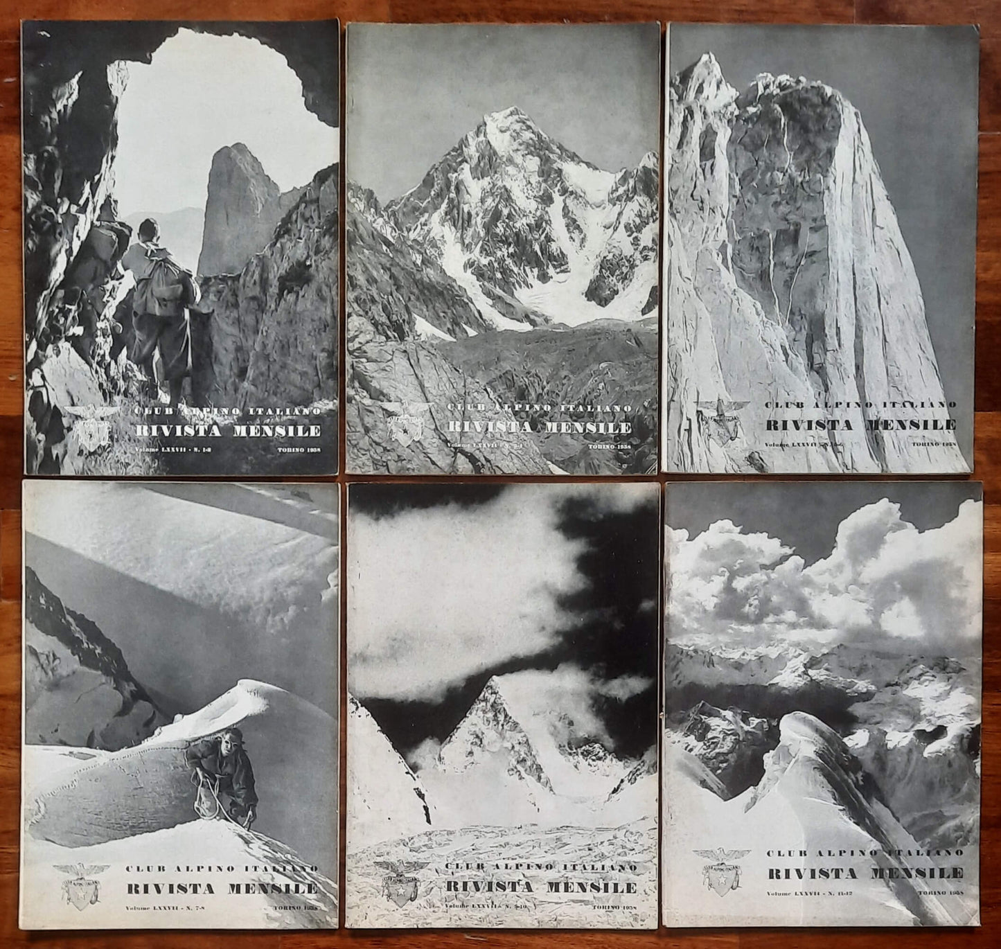 Rivista mensile del Club Alpino Italiano 1958 - Annata Completa