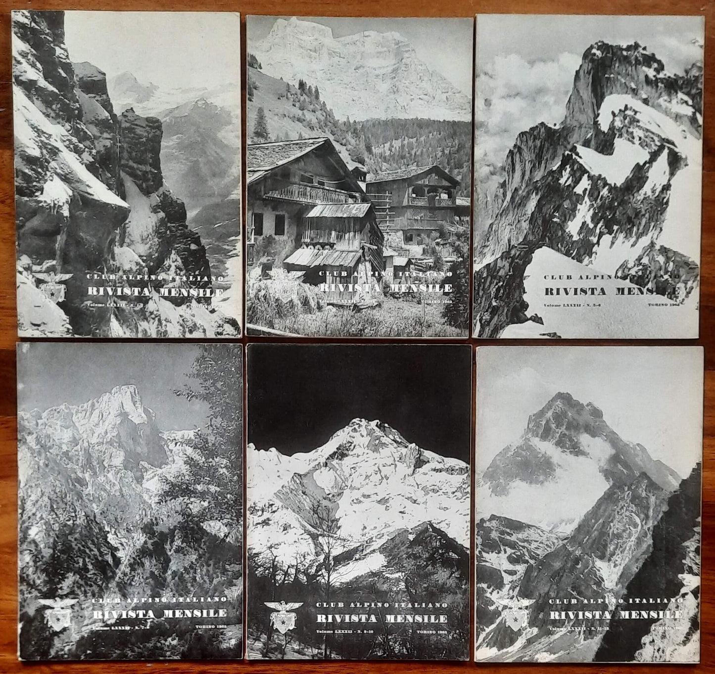 Rivista mensile del Club Alpino Italiano 1963 - Annata Completa