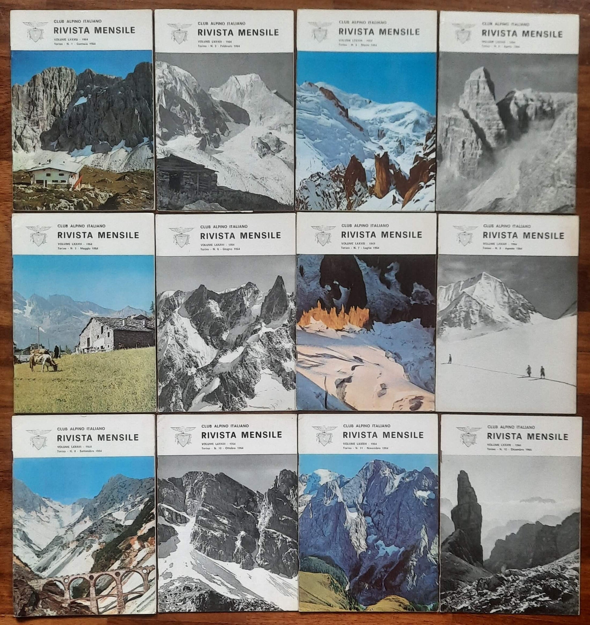 Rivista mensile del Club Alpino Italiano 1964 - Annata Completa