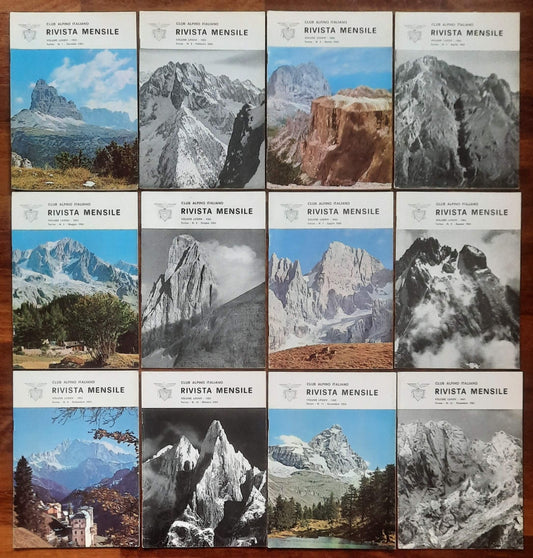 Rivista mensile del Club Alpino Italiano 1965 - Annata Completa