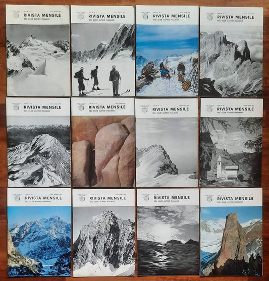 Rivista mensile del Club Alpino Italiano 1968 - Annata Completa
