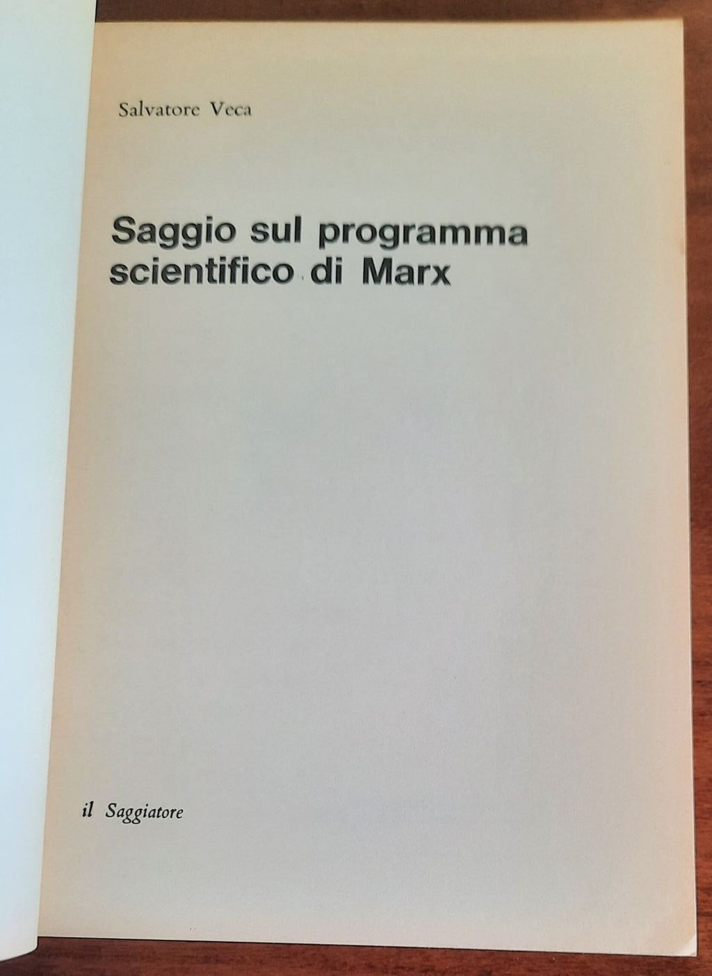 Saggio sul programma scientifico di Marx