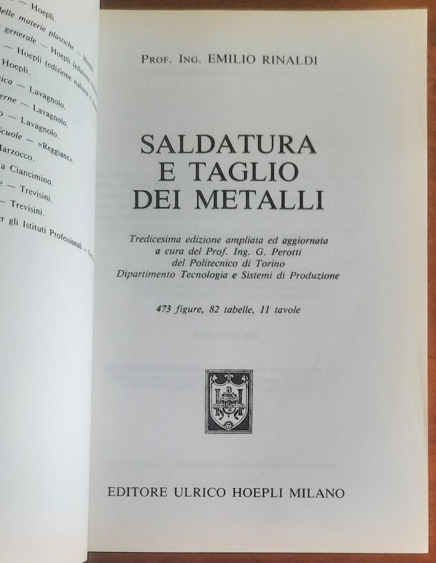 Saldatura e taglio dei metalli - Hoepli