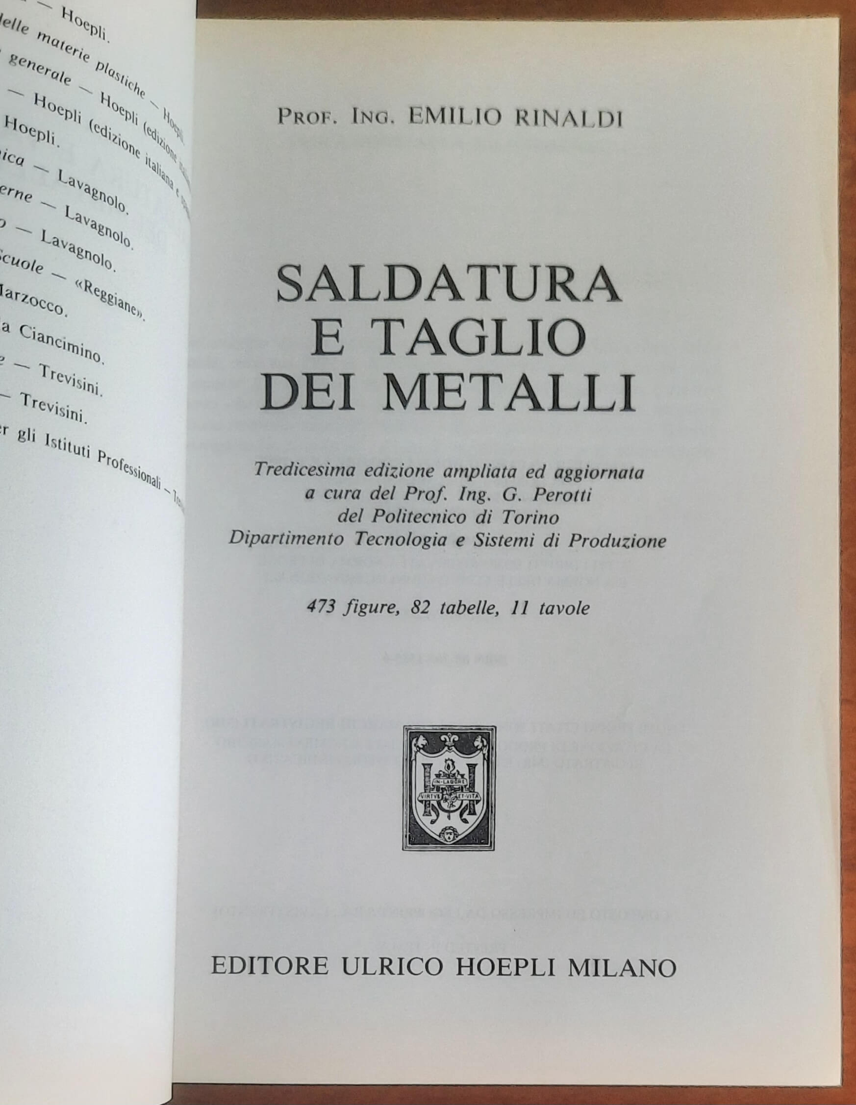 Saldatura e taglio dei metalli - Hoepli