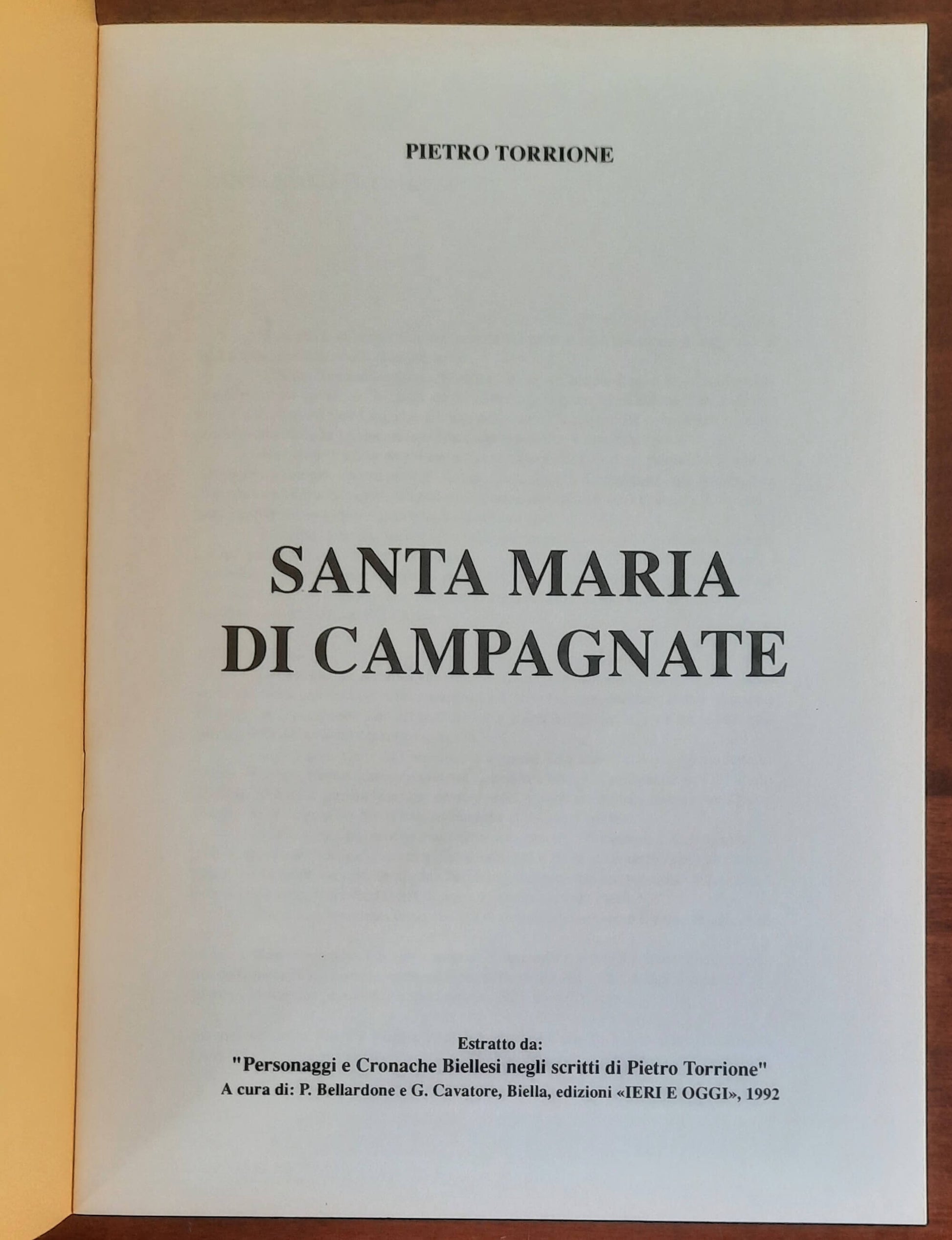Santa Maria di Campagnate - di Pietro Torrione - Edizioni Ieri E Oggi