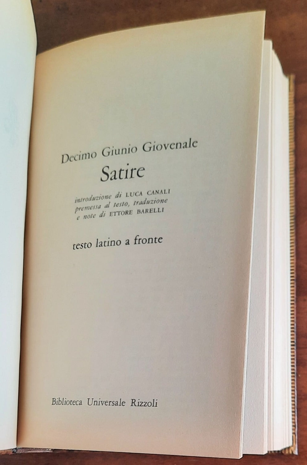 Satire - di Decimo Giunio Giovenale - B.U.R. - 1980