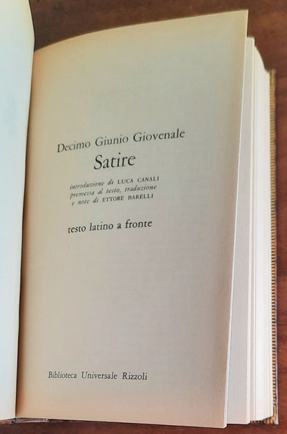 Satire - di Decimo Giunio Giovenale - B.U.R. - 1980