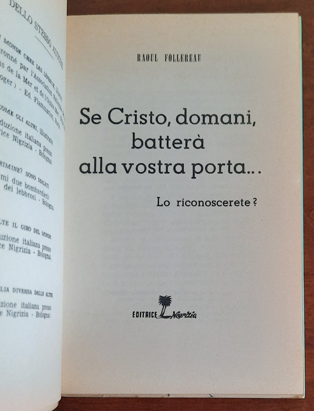 Se Cristo, domani, batterà alla vostra porta...Lo riconoscerete? - Libreria Biellese
