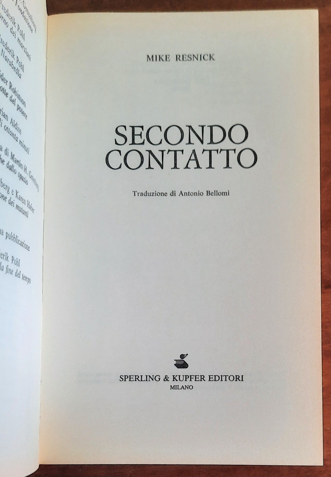 Secondo contatto - di Mike Resnick - Sperling e Kupfer