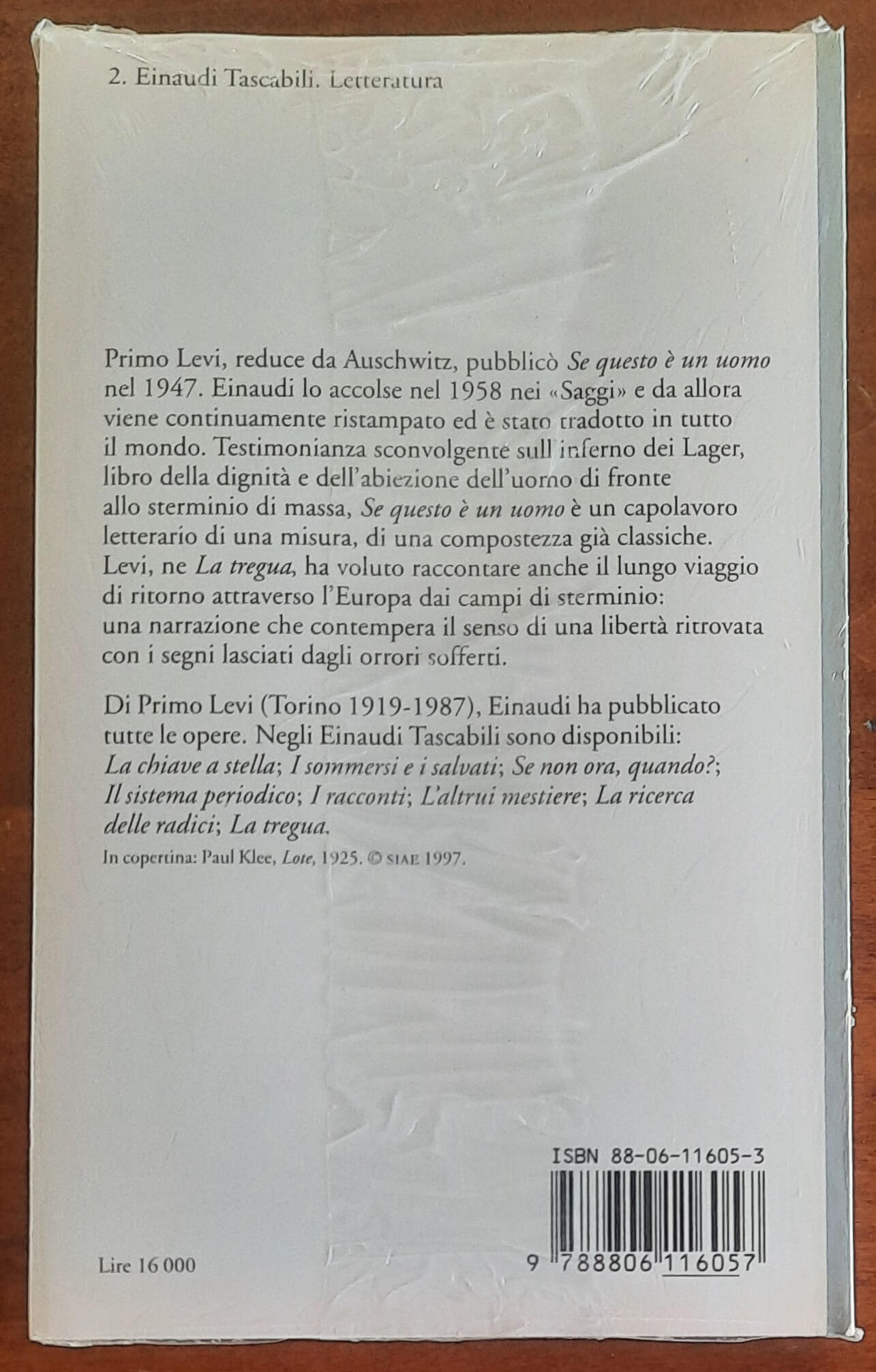 Se questo è un uomo - La tregua - di Primo Levi - Einaudi