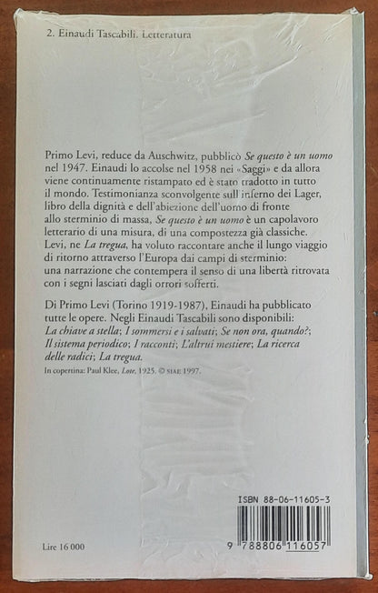 Se questo è un uomo - La tregua - di Primo Levi - Einaudi